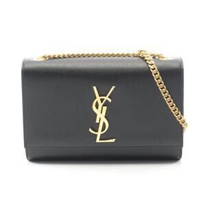 Saint Laurent Paris Kate Shoulder Bag Leather Black